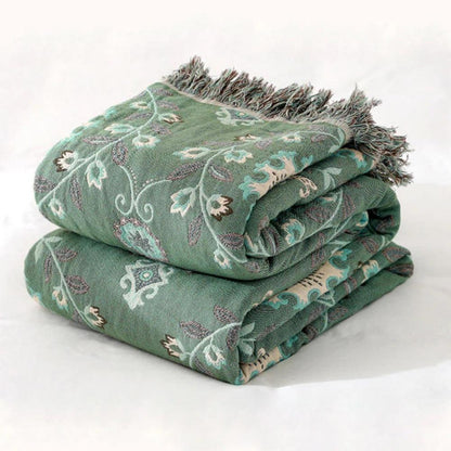 Reversible Retro Mandala Throw Blanket for Cozy Home Decor