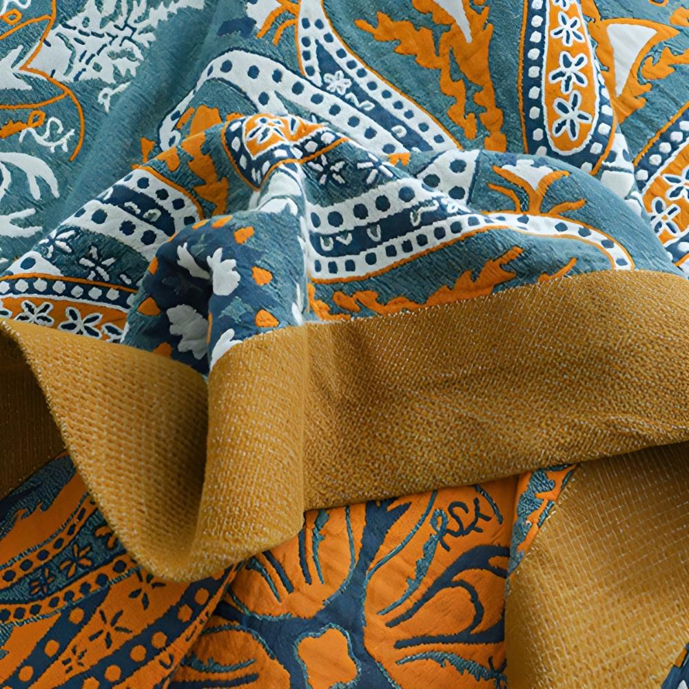 Wendbare Boho-Blumenbettdecke - Weiches, leichtes Bettwäsche-Set