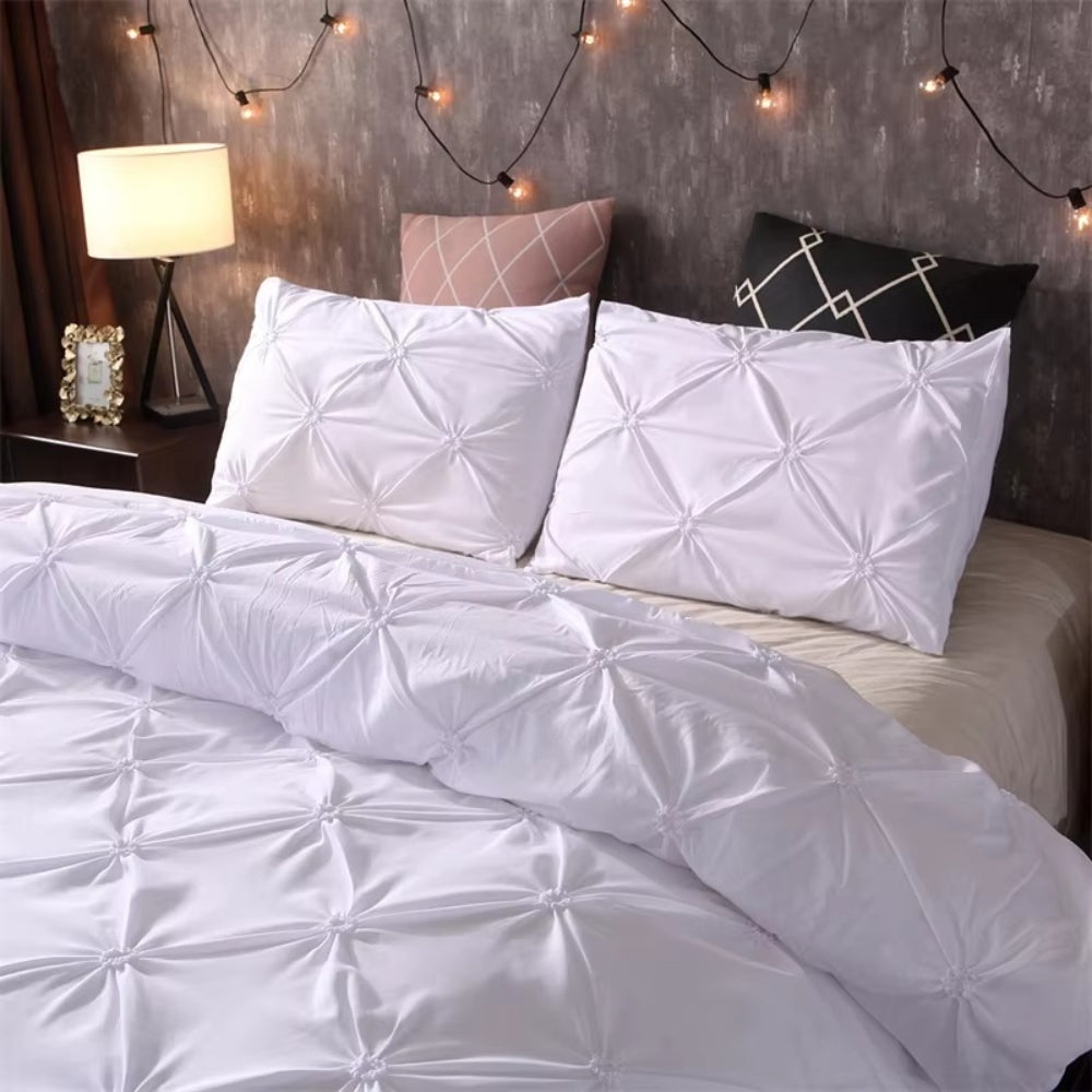 Airweave Pintuck 3-Piece Quilt Cover Set | Soft Bedding Set