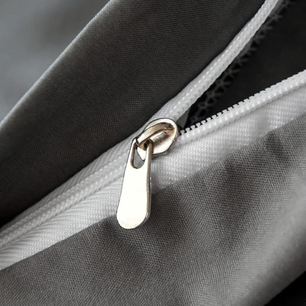Karo-Muster Plüsch Bettbezugset - 3-teiliges Bettwäsche-Set