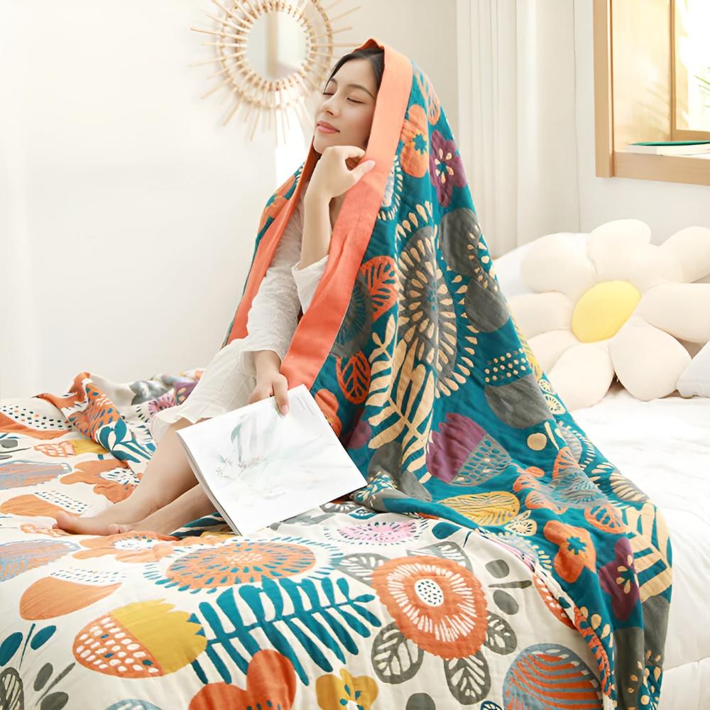 Boho Floral Throw Blanket for Cozy Home Decor and Gifts