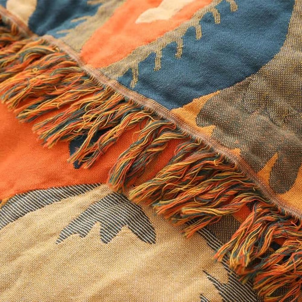 Cozy Wildflower Bloom Cotton Throw Blanket for Home Decor