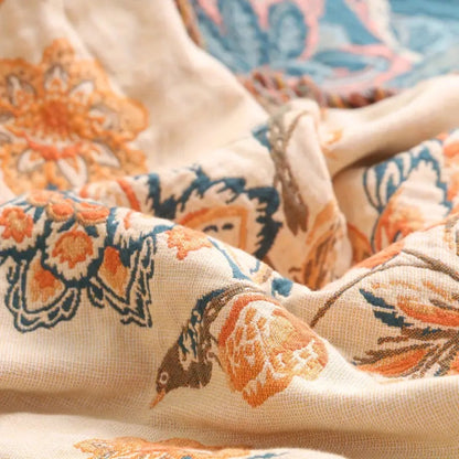 Cozy Boho Rustic Throw Blanket for Home Decor and Warmth