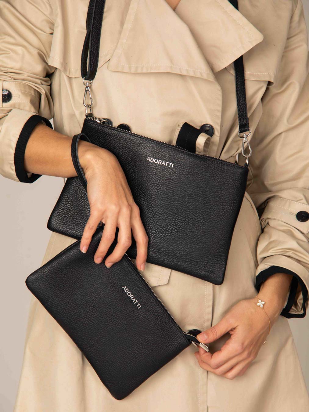 Eleganza Duo-Größe Leder-Clutch