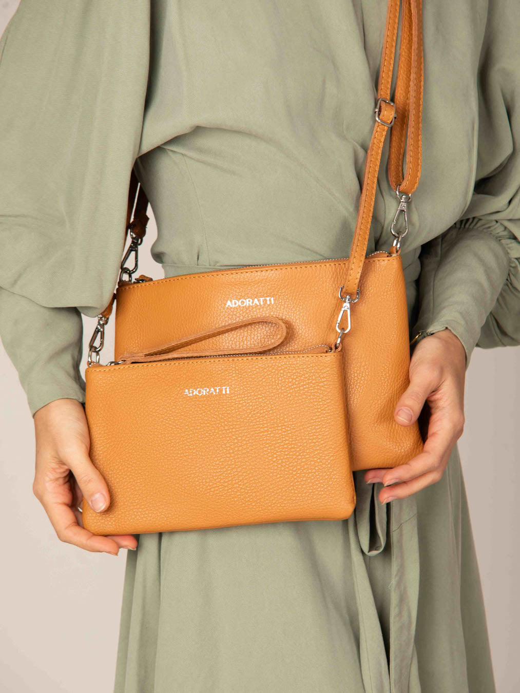 Eleganza Duo-Größe Leder-Clutch