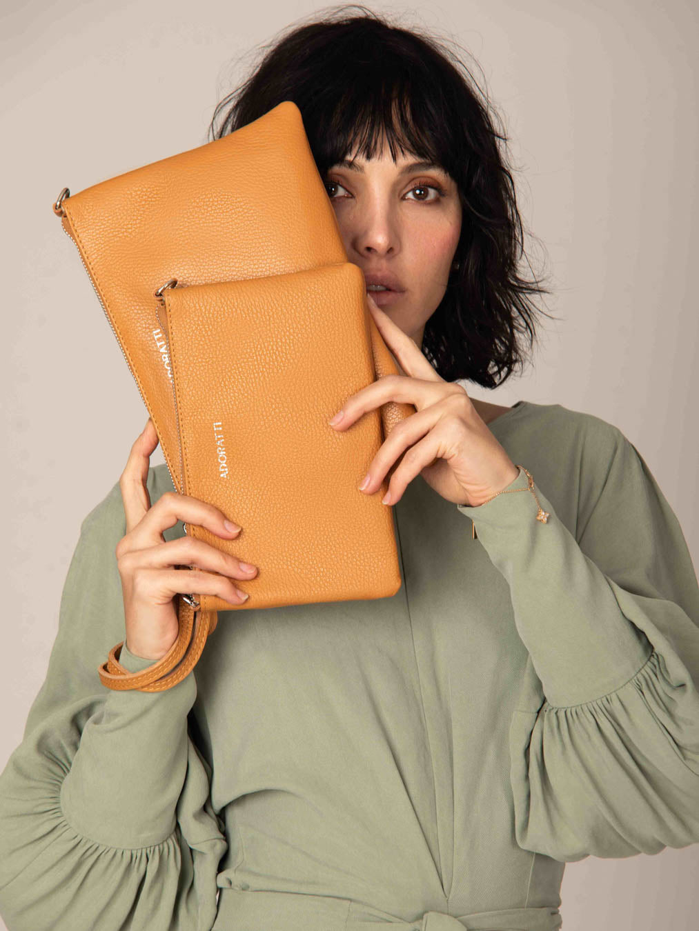 Eleganza Duo-Größe Leder-Clutch