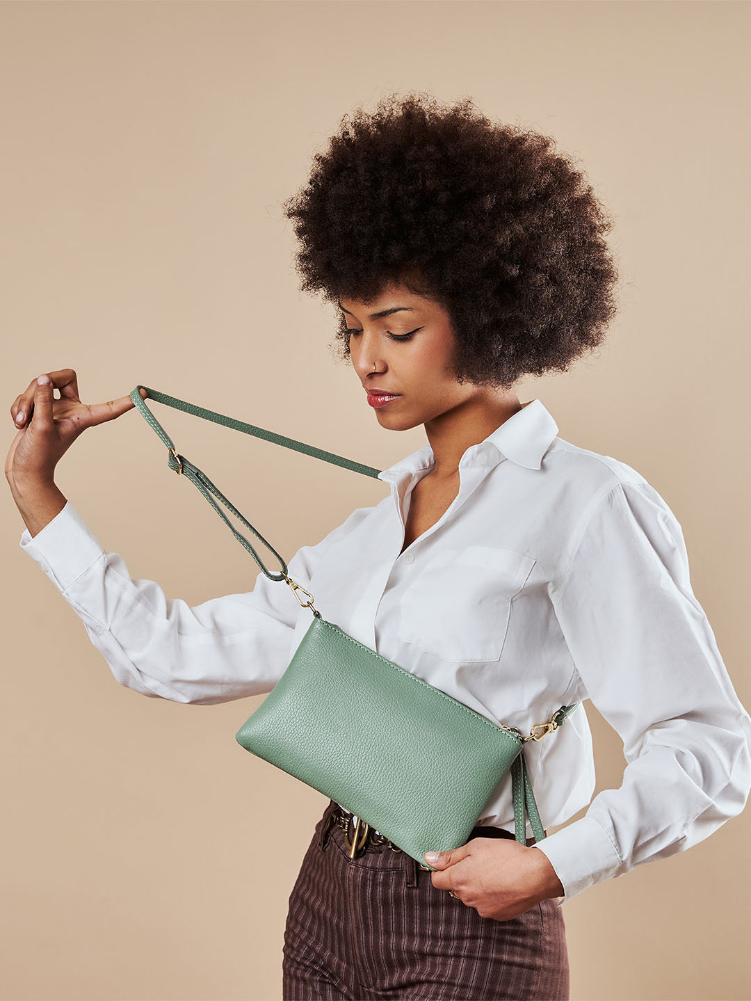 Eleganza Duo-Größe Leder-Clutch