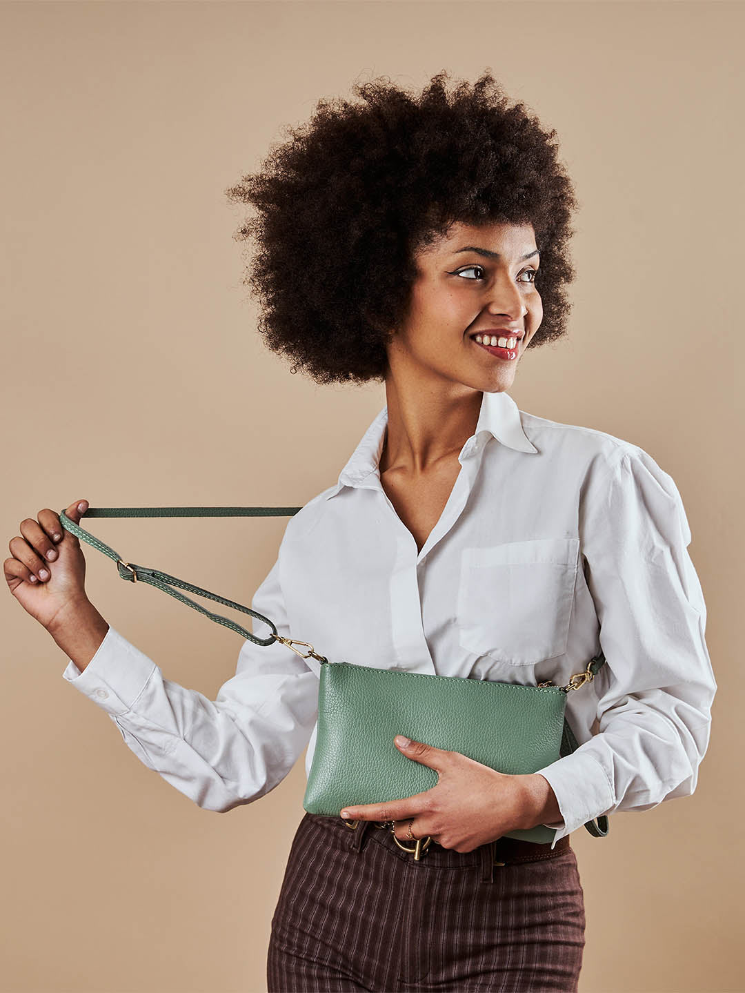 Eleganza Duo-Größe Leder-Clutch