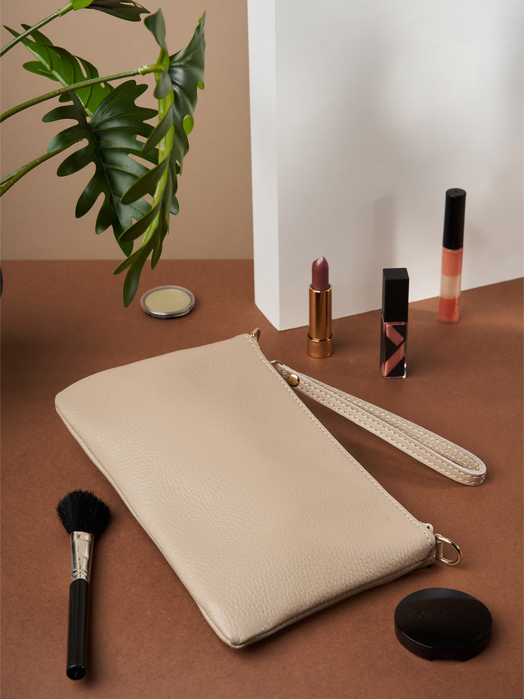 Eleganza Duo-Größe Leder-Clutch