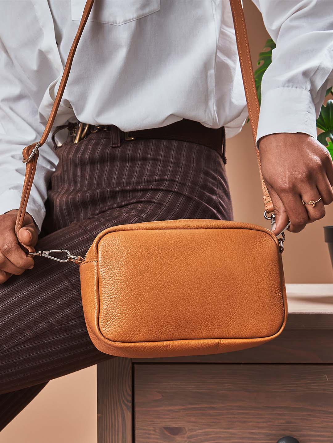 Mini Leder Umhängetasche Clutch