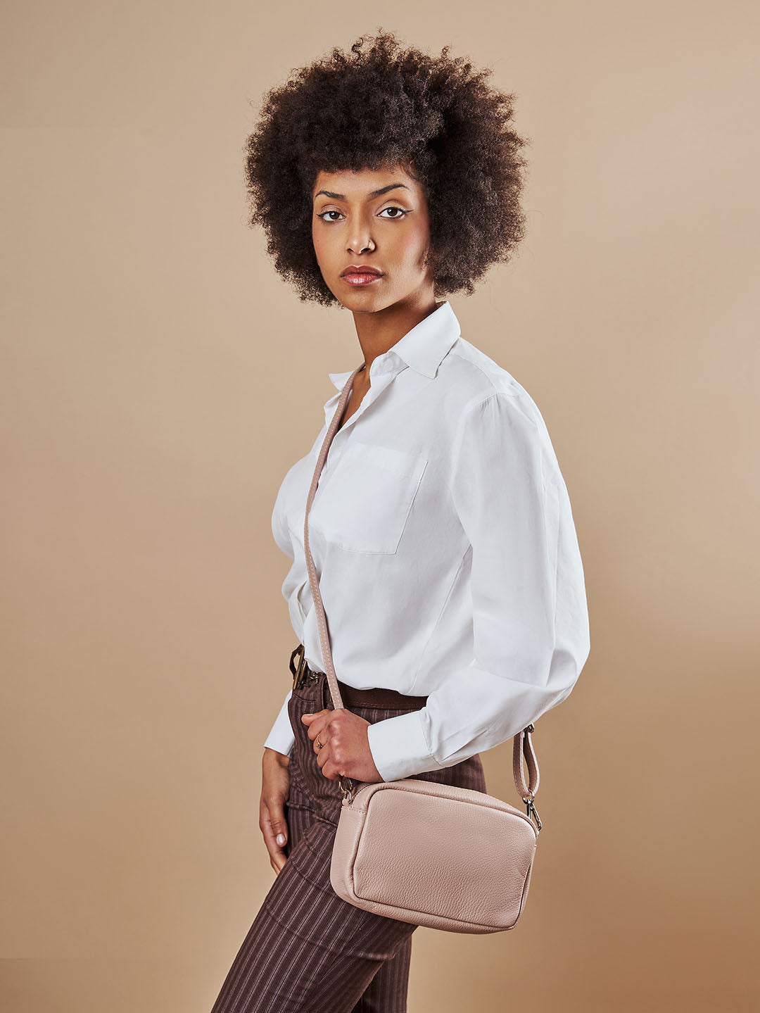 Mini Leder Umhängetasche Clutch