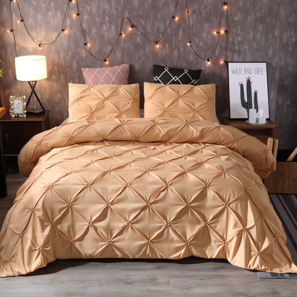 Amore Luxus Faltenbettbezug Set - Elegantes Bettwäsche Set