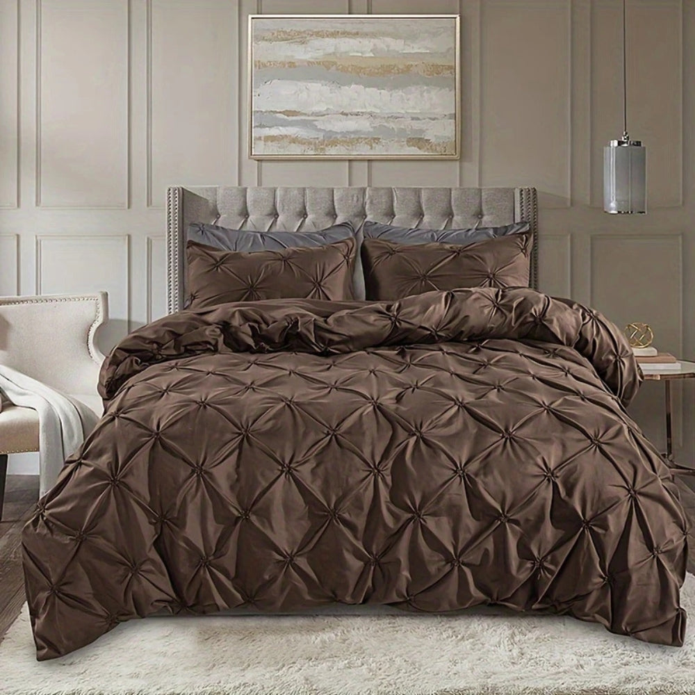 Amore Luxury Pinch Pleat Quilt Cover Set - Elegant Bedding Set