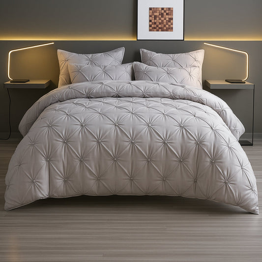 Amore Luxury Pinch Pleat Quilt Cover Set - Elegant Bedding Set