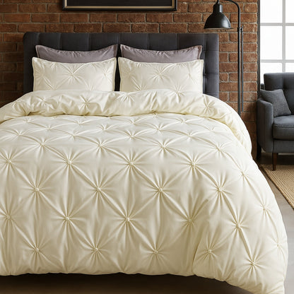 Amore Luxury Pinch Pleat Quilt Cover Set - Elegant Bedding Set