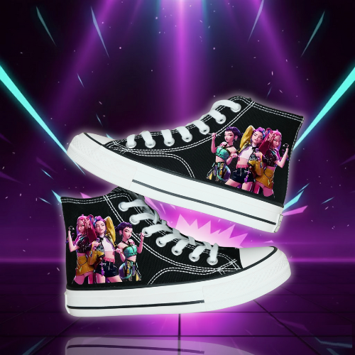 K-Pop Style Canvas High-Top Trainers, Sizes 35–44