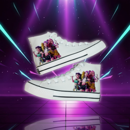 K-Pop Style Canvas High-Top Trainers, Sizes 35–44