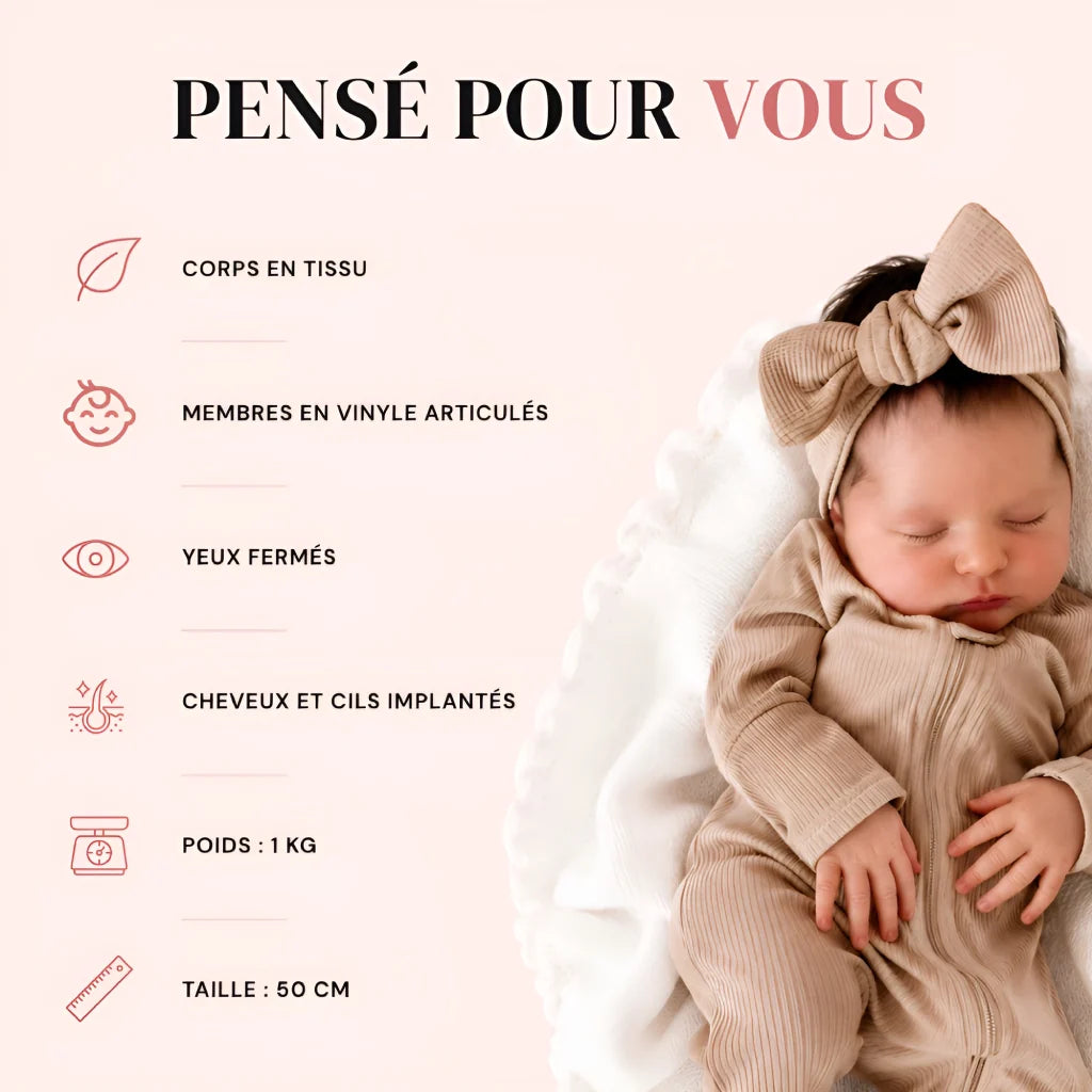 Laura Reborn Baby Girl Doll with Sleeping Expression