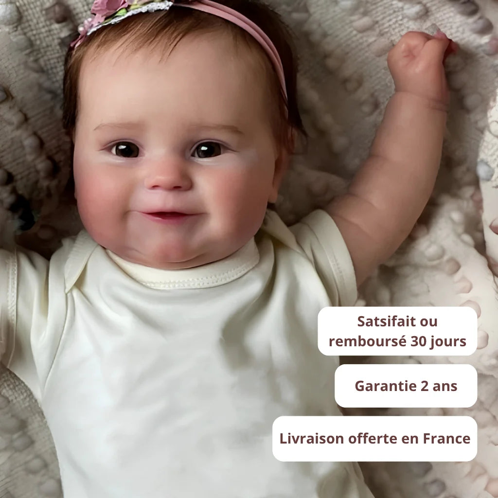 Maddie Handmade Reborn Baby Girl Doll with Dark Brown Hair