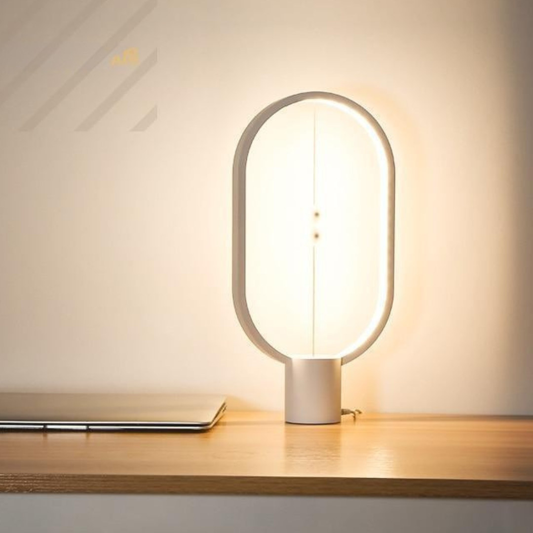 Moderne Holz-LED-Tischlampe mit Touch-Steuerung & magnetischem Schalter