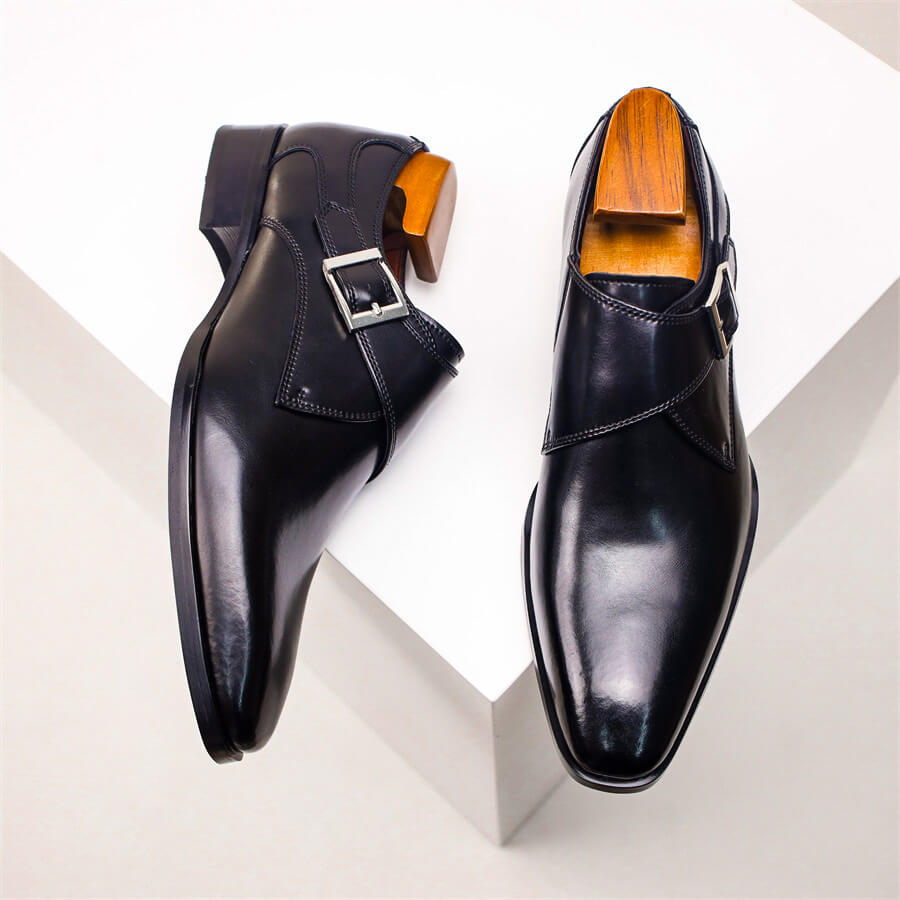 Valente | Herren Italienische Leder Monk Strap Schuhe