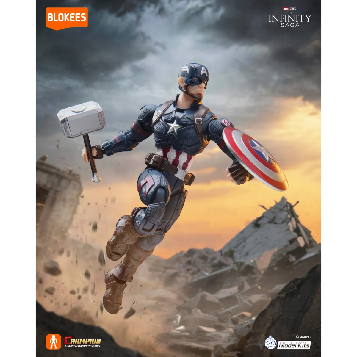 Captain America beweglicher Modellbausatz - Blokees
