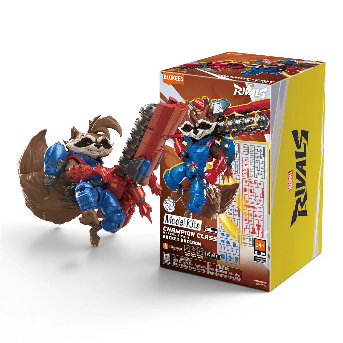 Maquette articulée de Rocket Raccoon de Marvel Rivals - Blokees