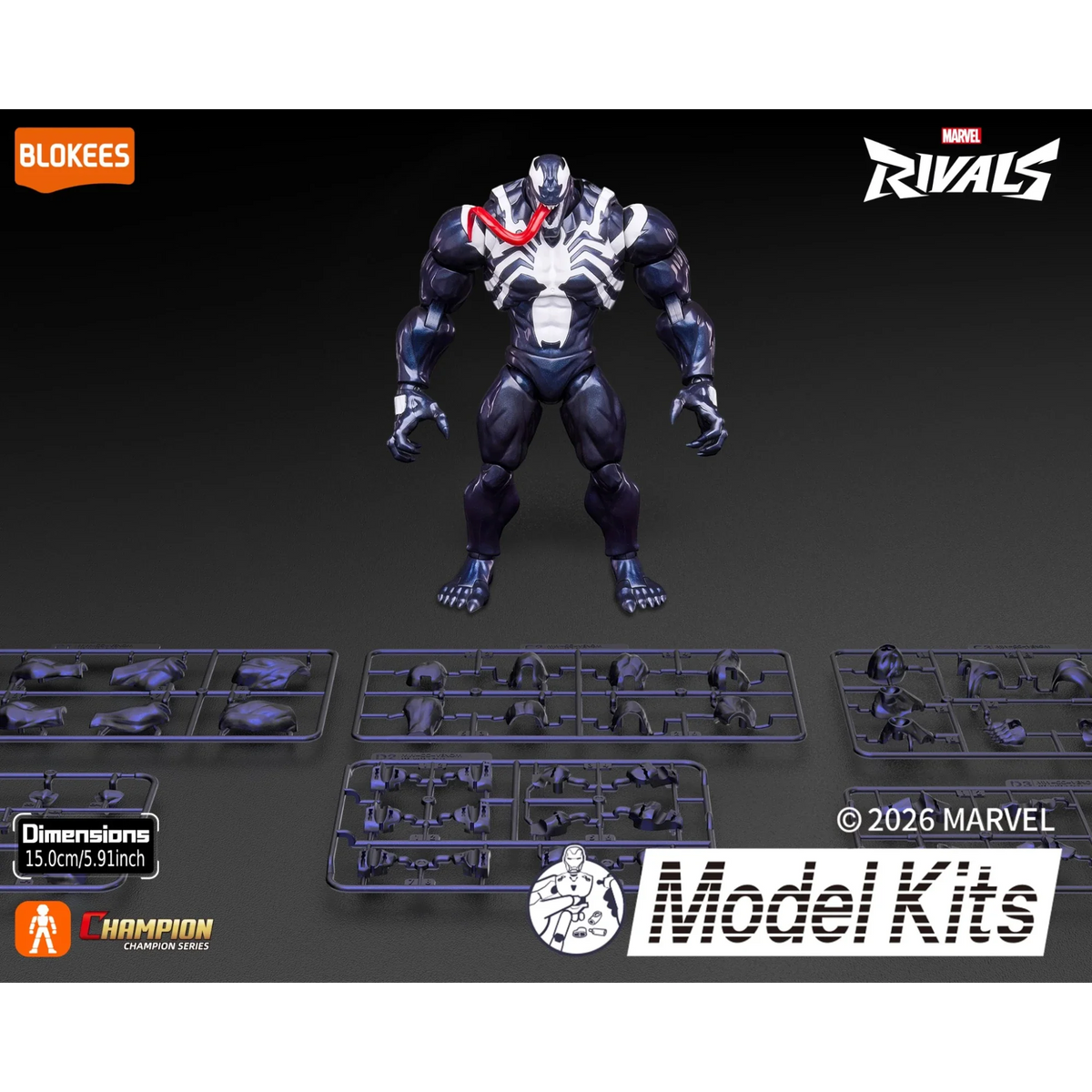 Marvel Rivals Venom beweglicher Modellbausatz - Blokees