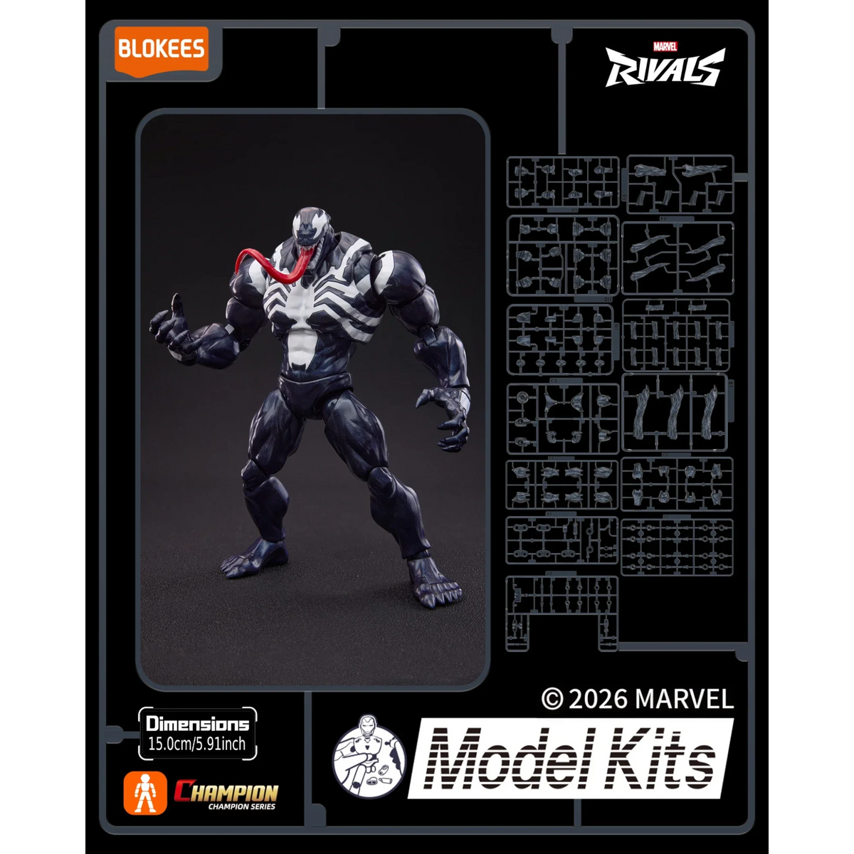 Marvel Rivals Venom beweglicher Modellbausatz - Blokees