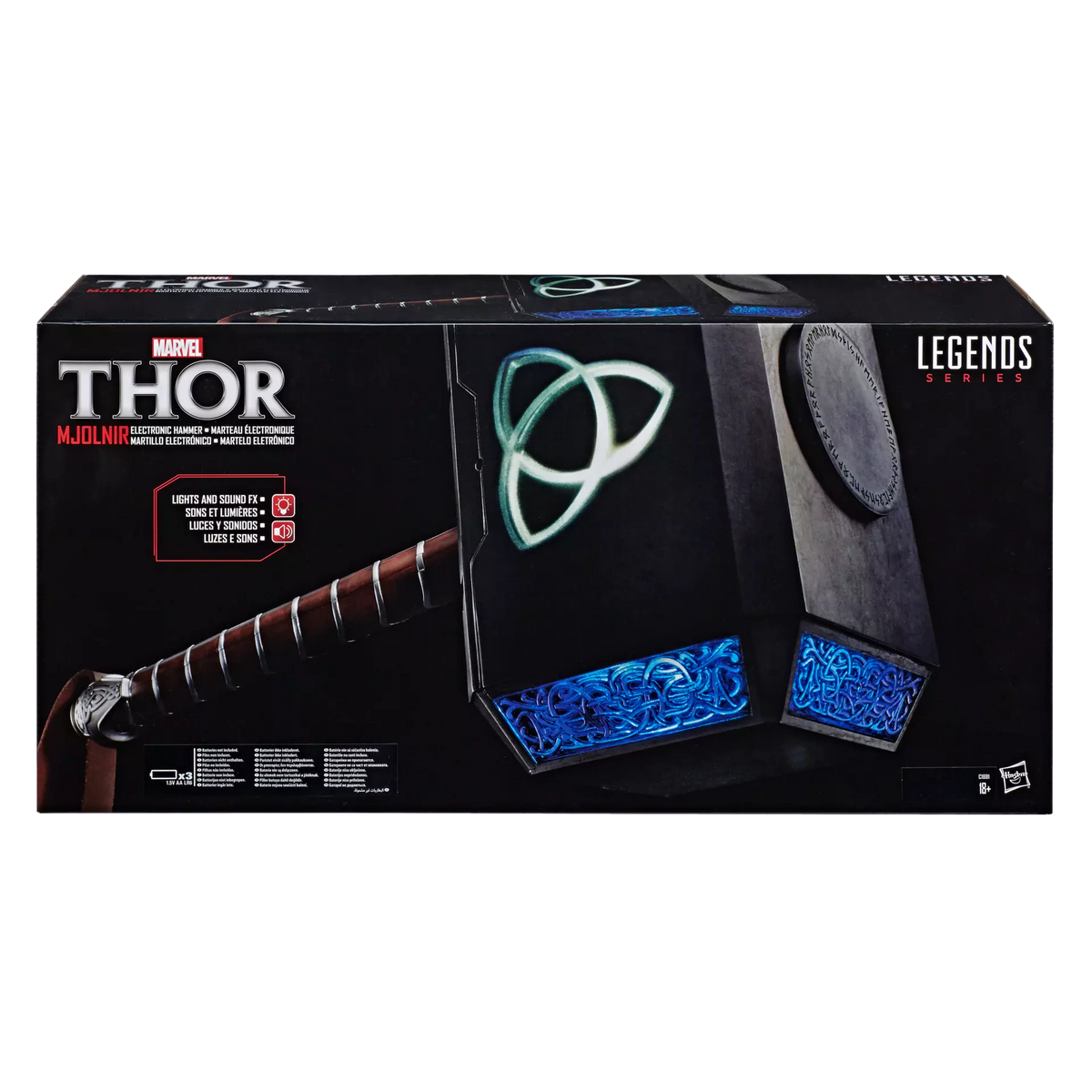 Marvel Legends Mjolnir-Elektronikhämmer für Rollenspiele - Thor-Replik