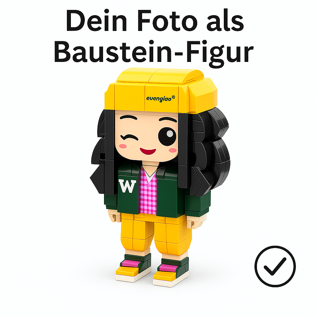 Personalised Photo Building Block Figure, One Person