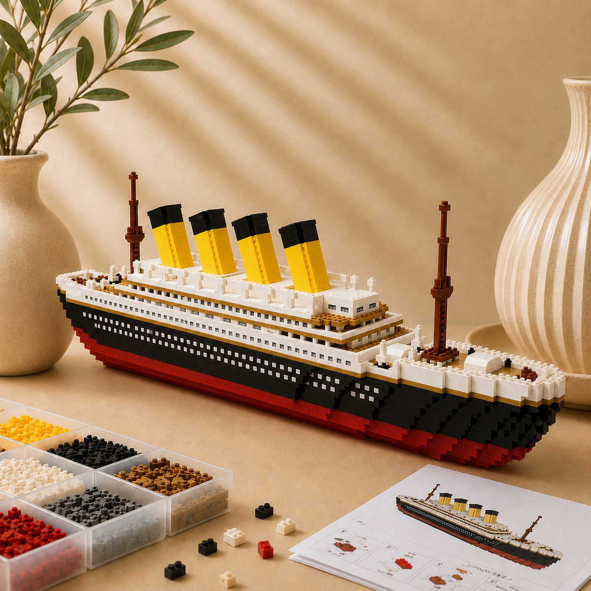 Titanic Ship Building Block Set, 3,800 Pieces, 60 cm