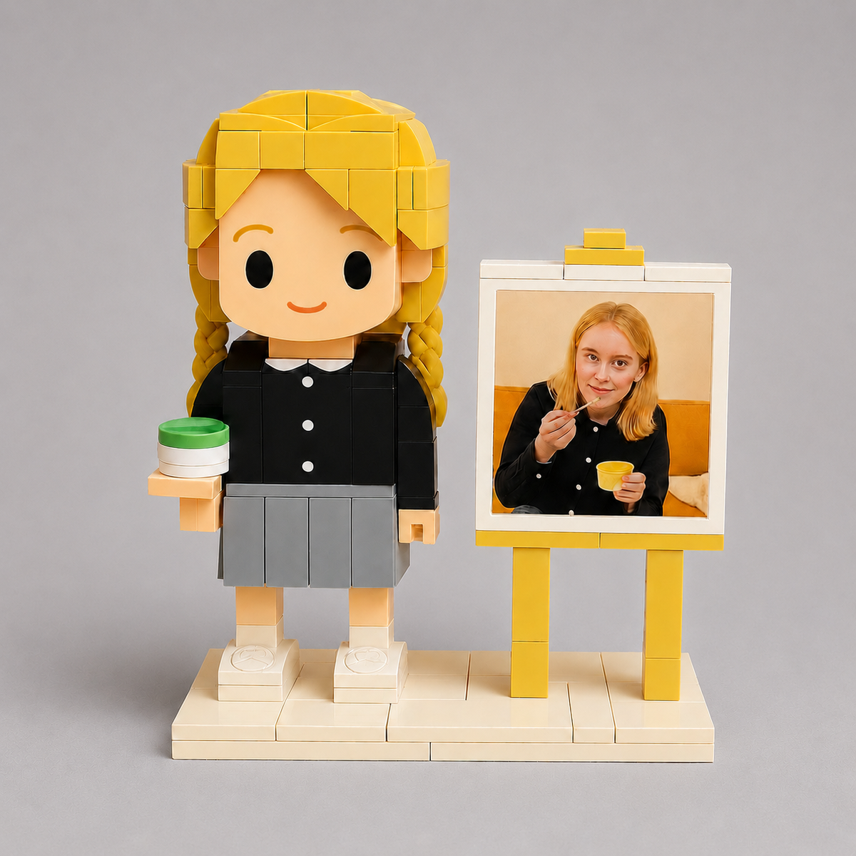Personalised Photo Building Block Figure, One Person