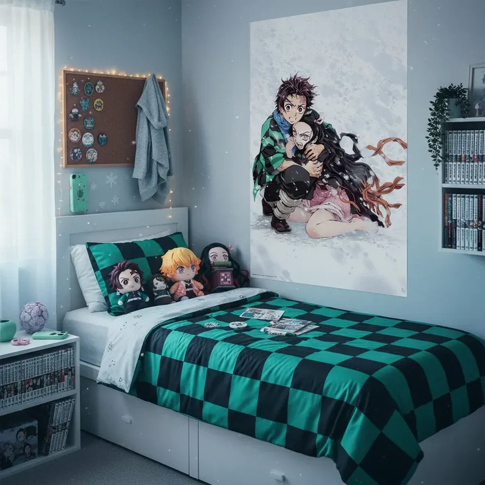 Demon Slayer Tanjiro et Nezuko dans la neige Maxi poster mural - 61 x 91.5 cm
