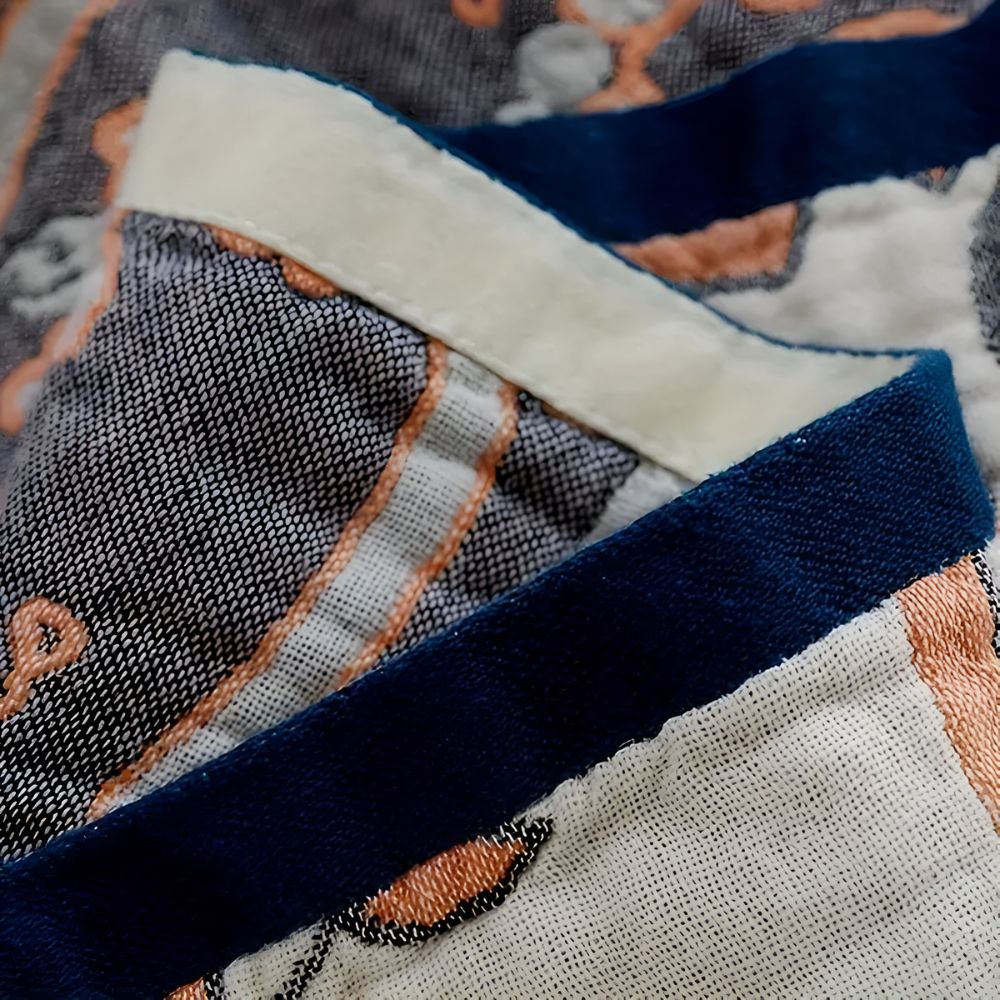 Cozy Floral Cotton Throw Blanket for Home Decor and Comfort