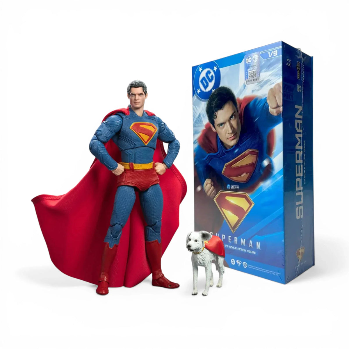 Superman 2025 Deluxe Action Figure 1/9 with Krypto - FondJoy