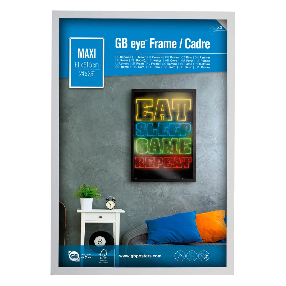 Cadre en bois pour affiche maxi 61 x 91.5 cm - Blanc