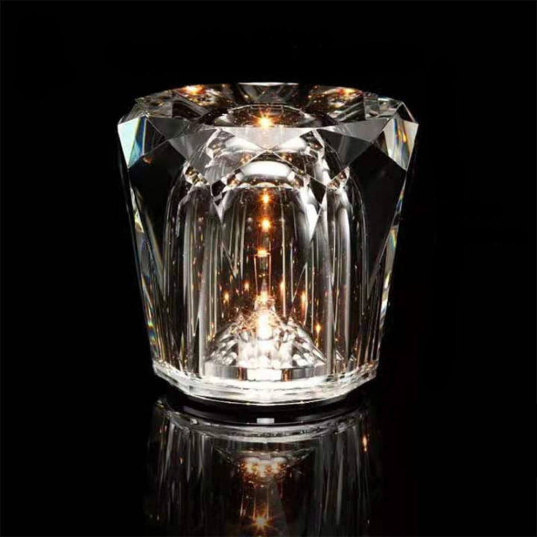 Wiederaufladbare Kristall-LED-Tischlampe | Warmes Licht & kabelloses Design