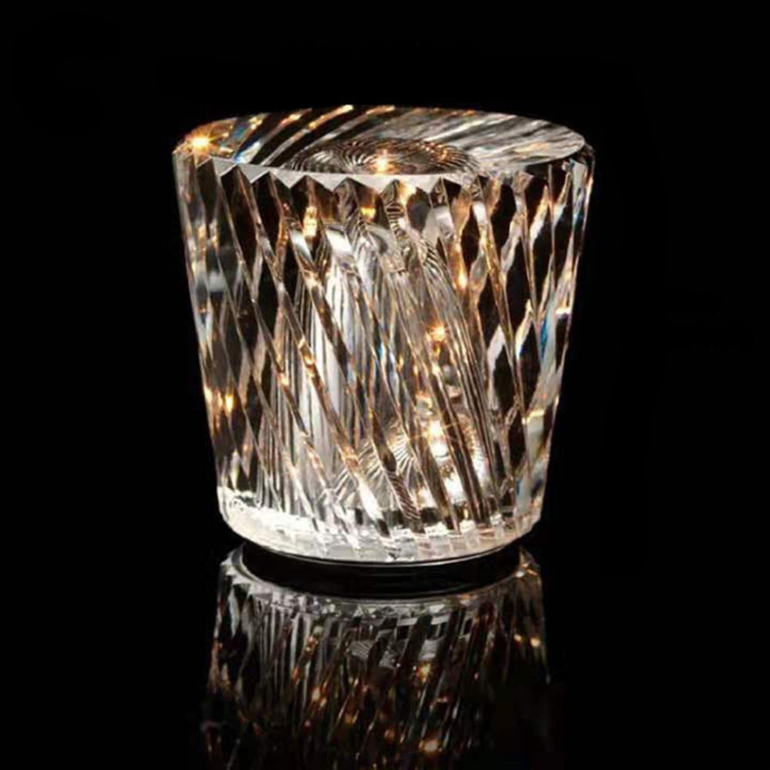 Wiederaufladbare Kristall-LED-Tischlampe | Warmes Licht & kabelloses Design