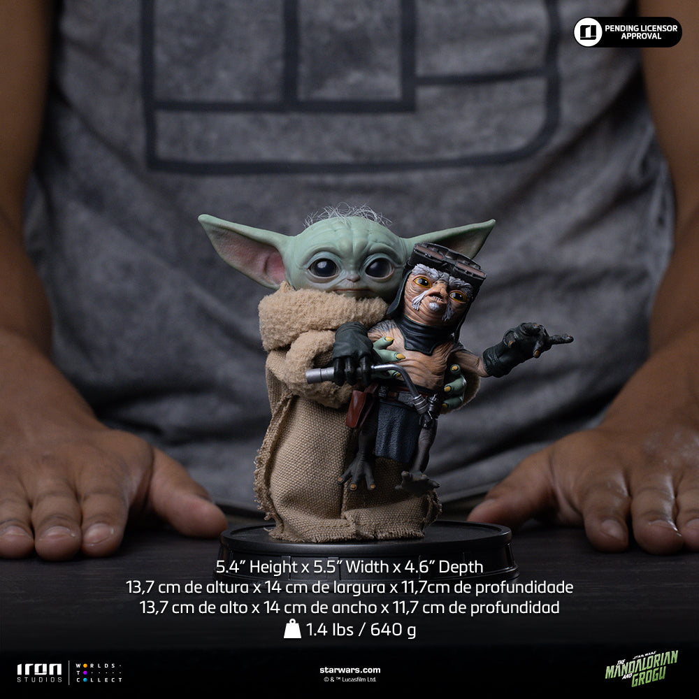 Grogu Nicht drücken Ausstellungsstatue - Iron Studios Mandalorian und Grogu-Kollektion