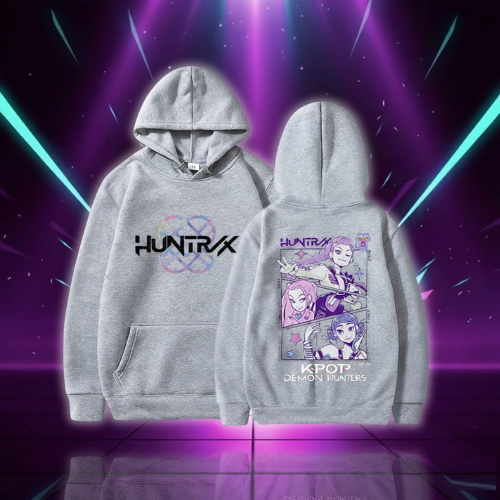 K-Pop Style Polyester Hoodie with Front Pocket