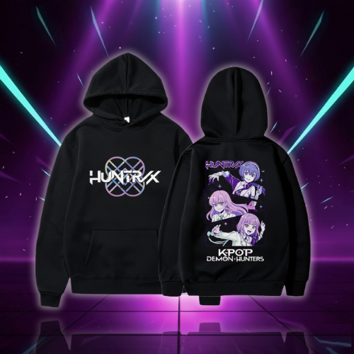 K-Pop Style Polyester Hoodie with Front Pocket