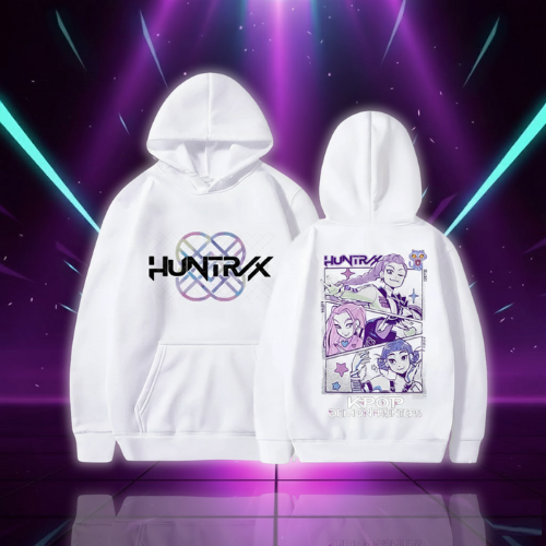 K-Pop Style Polyester Hoodie with Front Pocket