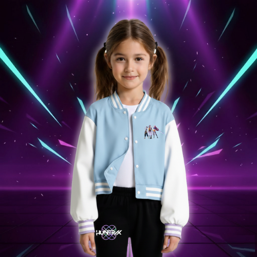 Kids' K-Pop Style Jacket with Colourful Print