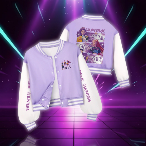 Kids' K-Pop Style Jacket with Colourful Print