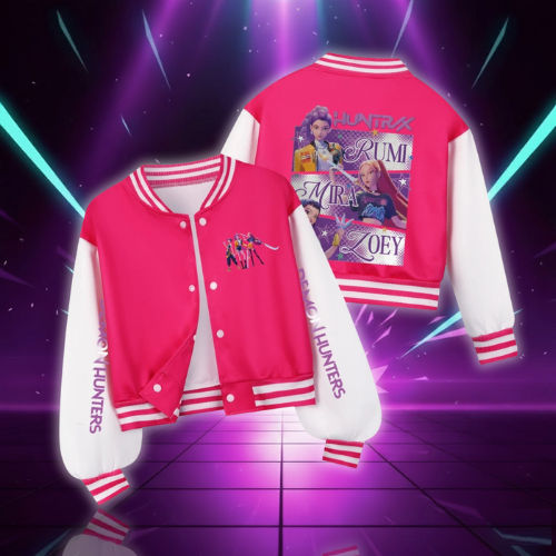 Kids' K-Pop Style Jacket with Colourful Print