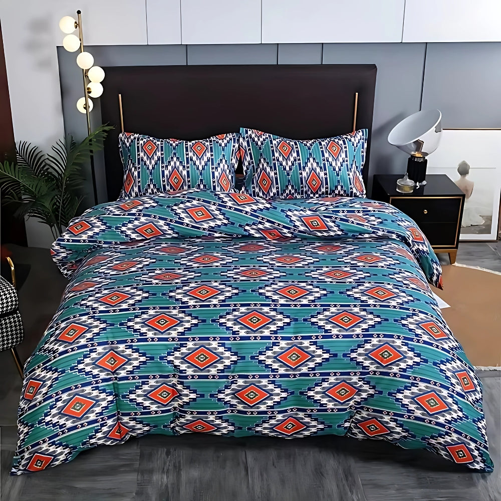 Boho Tribal Print Quilt Cover Set - Stylish Bedding for Home Decor