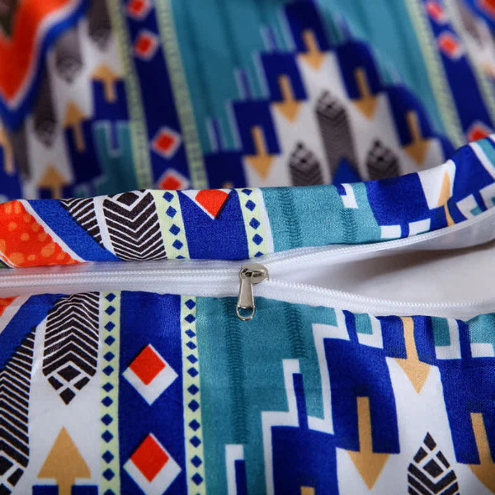 Boho-Stamm-Muster Bettbezugset - Stilvolle Bettwäsche für Wohnkultur