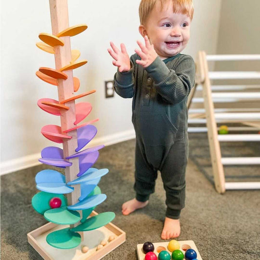 Wooden Rainbow Sound Tower | Educational Sensory Play Set