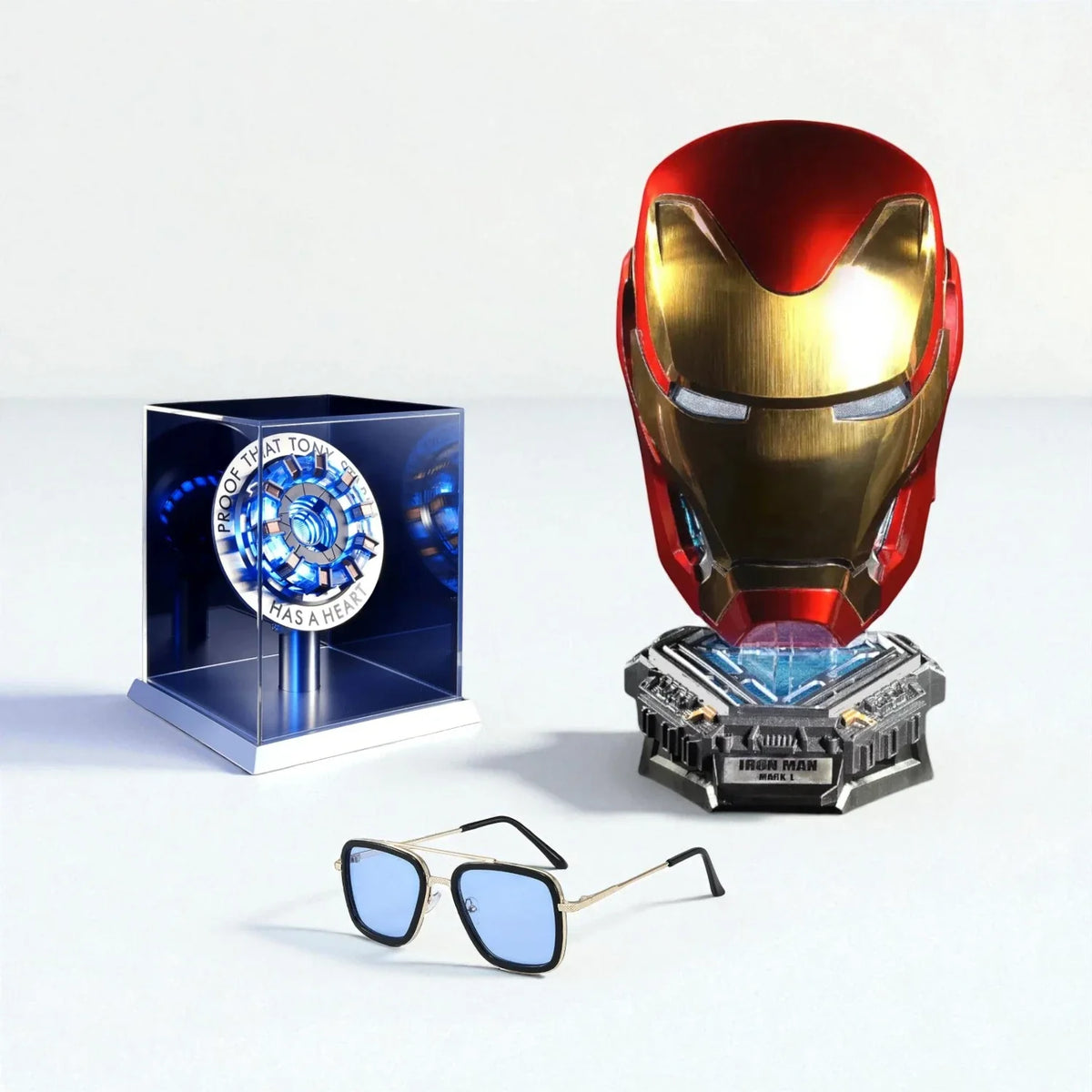 Pack Iron Man MK50 - casque, réacteur à arc, support et lunettes EDITH